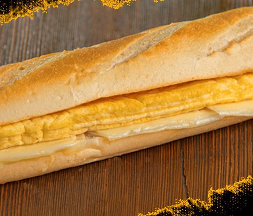 BOCADILLO TORTILLA Y QUESO