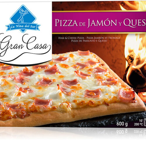 PIZZA FAMILIAR JAMÓN Y QUESO