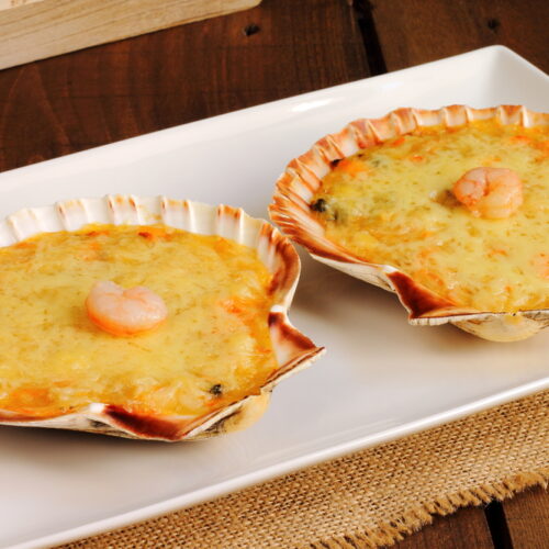 VIEIRA GRATINADA CON FOIE